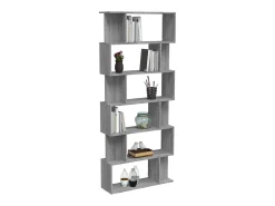 Biblioteca Estantería/Biombo madera contrachapada gris Sonoma 80x24x192 cm ES28707