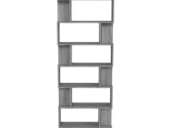 Biblioteca Estantería/Biombo madera contrachapada gris Sonoma 80x24x192 cm ES28707