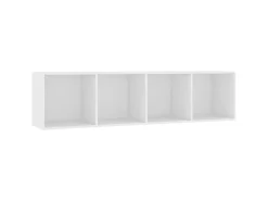 Biblioteca Estantería/mueble para TV blanco 143x30x36 cm ES69265