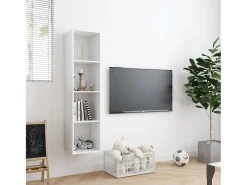 Biblioteca Estantería/mueble para TV blanco 143x30x36 cm ES69265