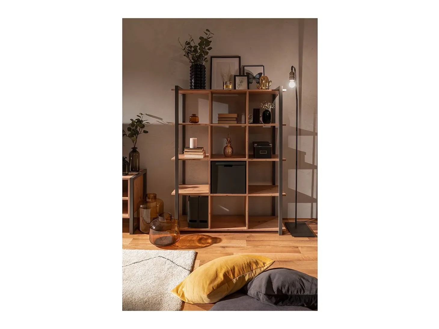 Biblioteca Industrial 12 casillas H145 cm - DENVER