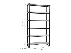 Biblioteca industrial metal y madera ARISTOTE