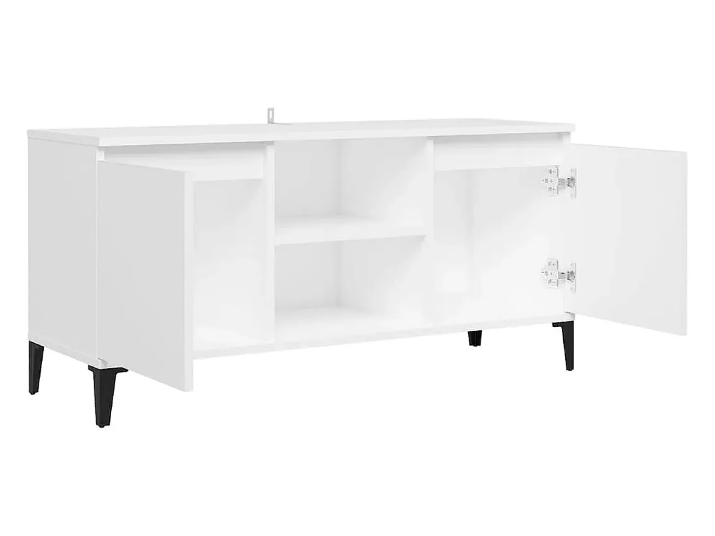 Billie Mueble de TV con patas de metal blanco 103,5x35x50 cm