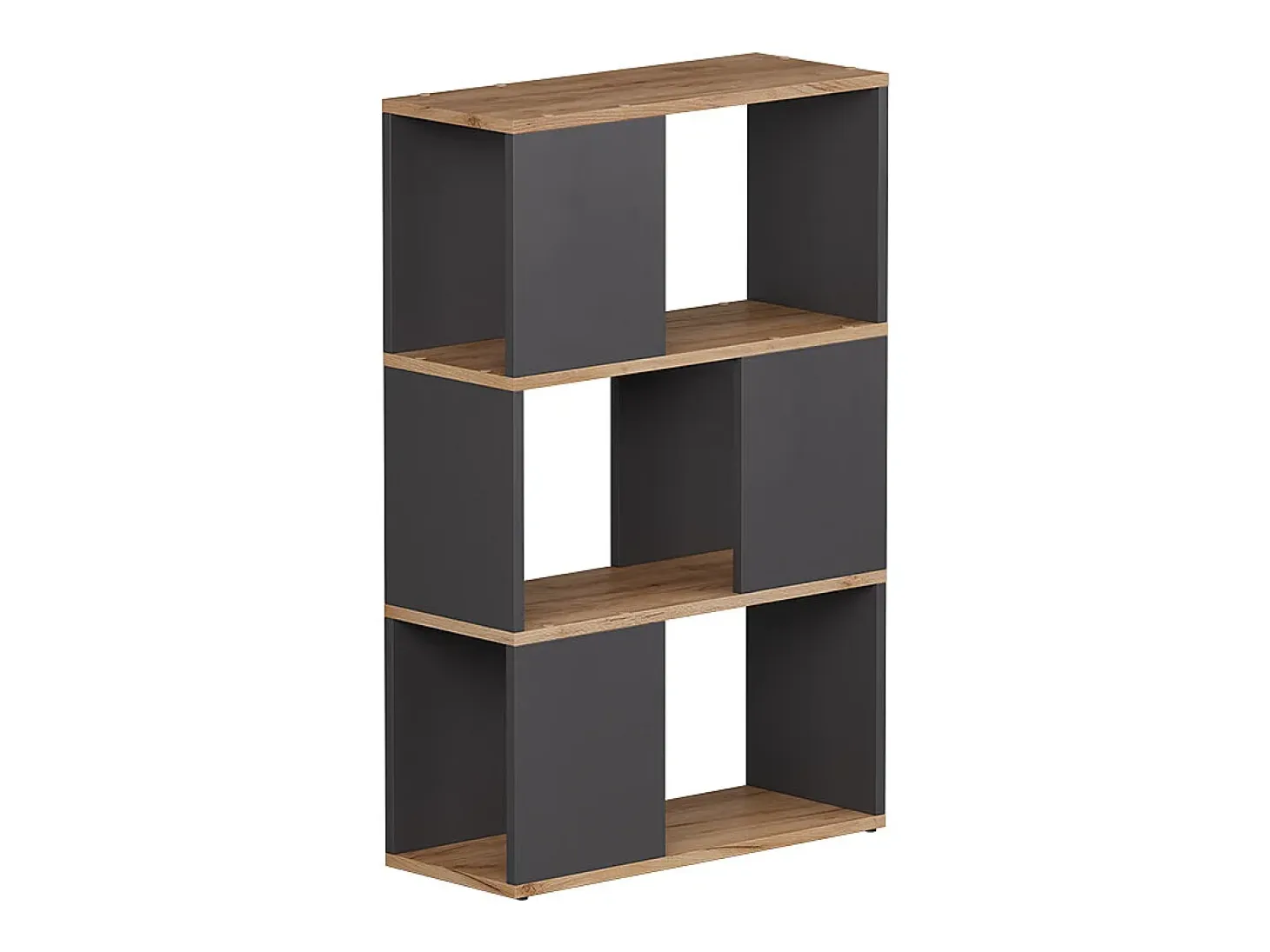 Biombo antracita/roble dorado 60x24x94 eneos