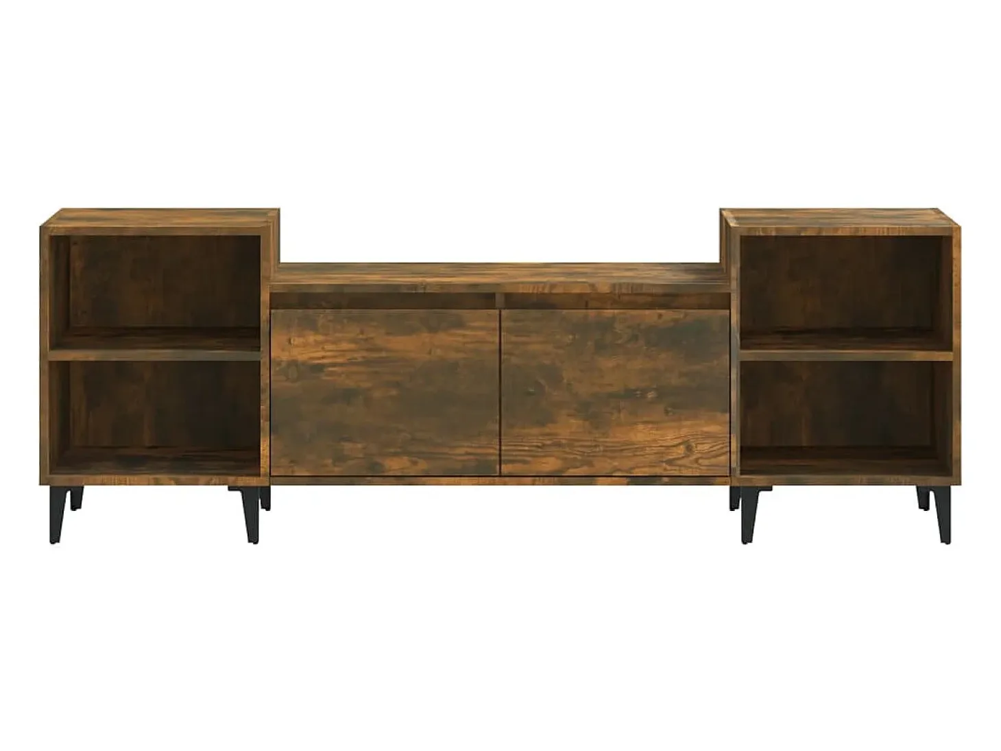 Blakely Mueble para TV madera contrachapada roble ahumado 160x35x55 cm