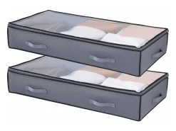 Bolsas de Almacenamiento SucceBuy para debajo de la Cama 4 Piezas 90 L, Organizador de Zapatos para debajo de la Cama con Tapas Transparentes