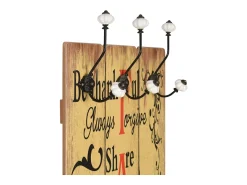 Borghild Perchero de pared FAMILY con 6 ganchos 120x40 cm
