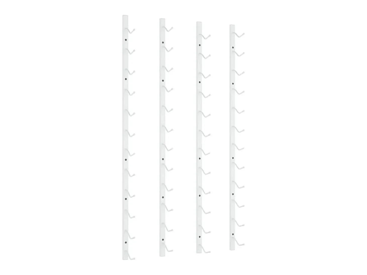 Botellero de pared para 12 botellas 2 unidades hierro blanco ES625744