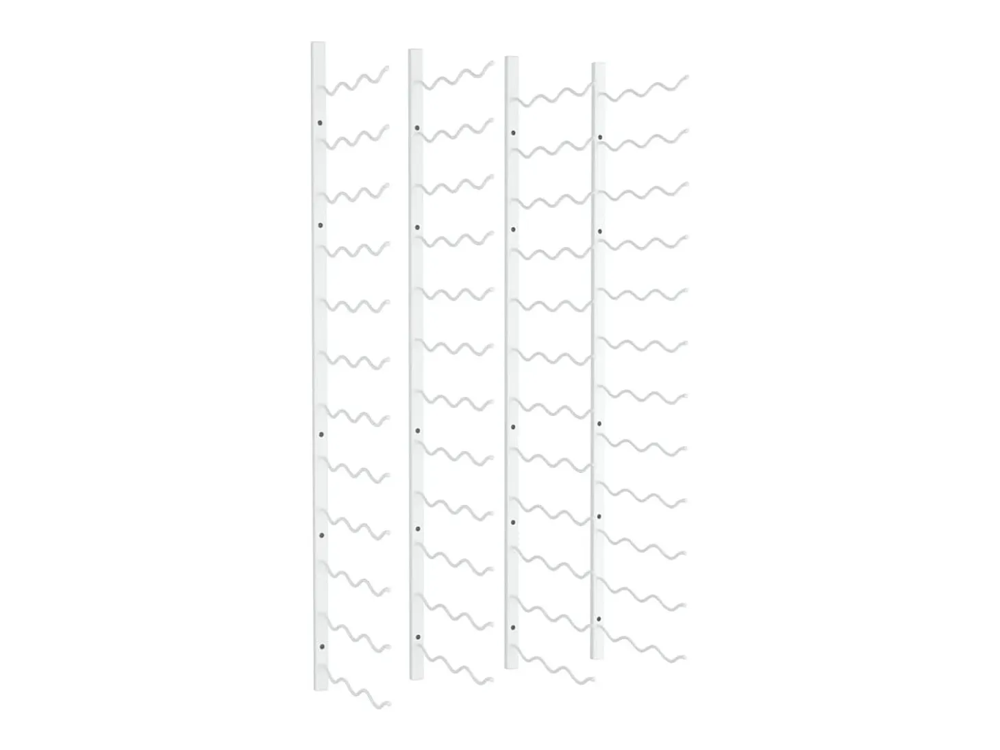 Botellero de pared para 36 botellas 2 unidades hierro blanco ES992974