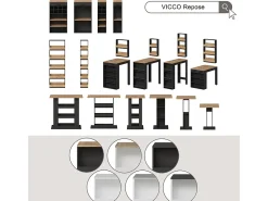 Botellero oro power roble/antracita 60x34.5x106 repose