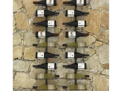 Botelleros de pared para 18 botellas 2 unidades hierro negro ES881430