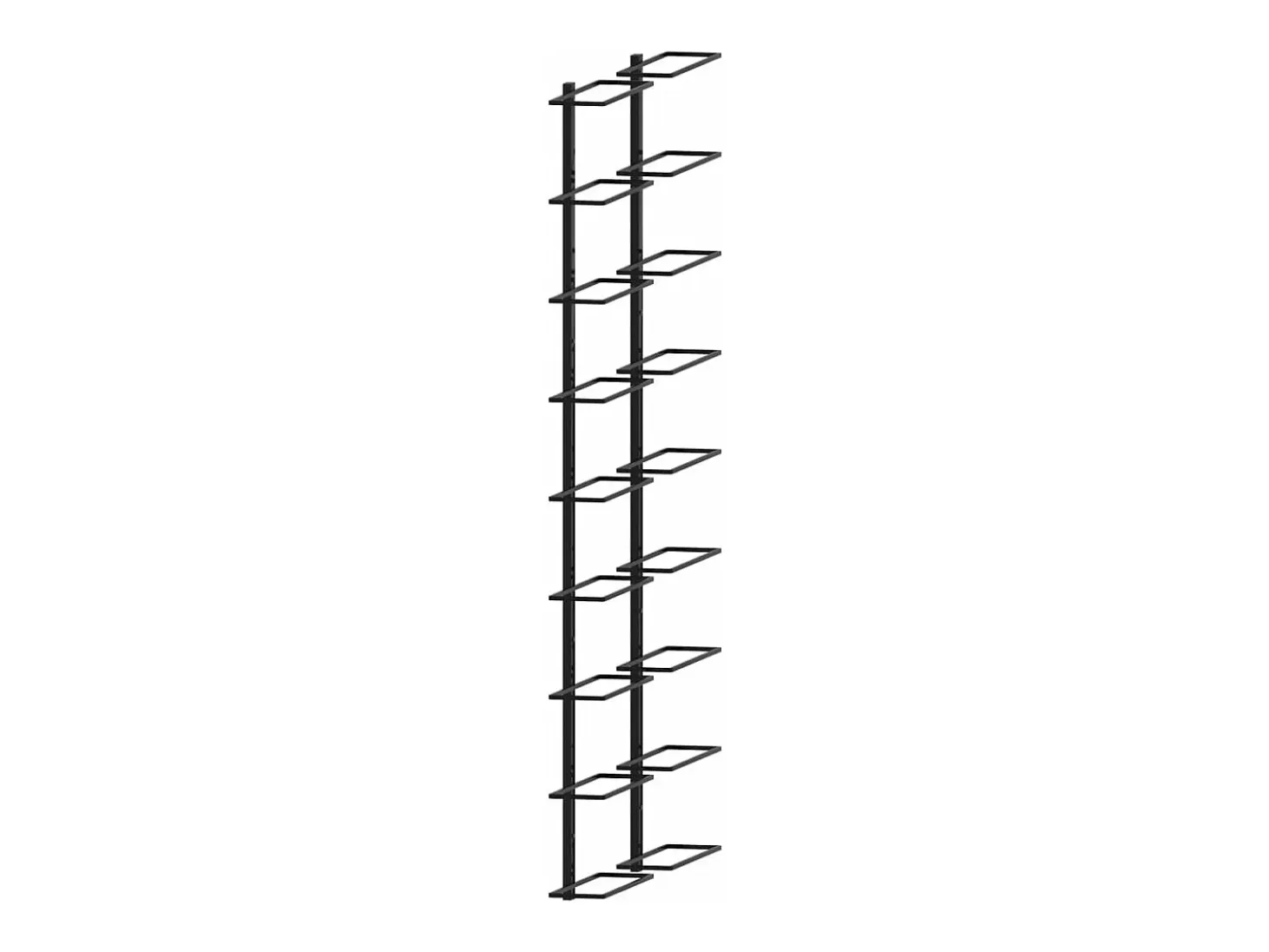 Botelleros de pared para 18 botellas 2 unidades hierro negro ES881430