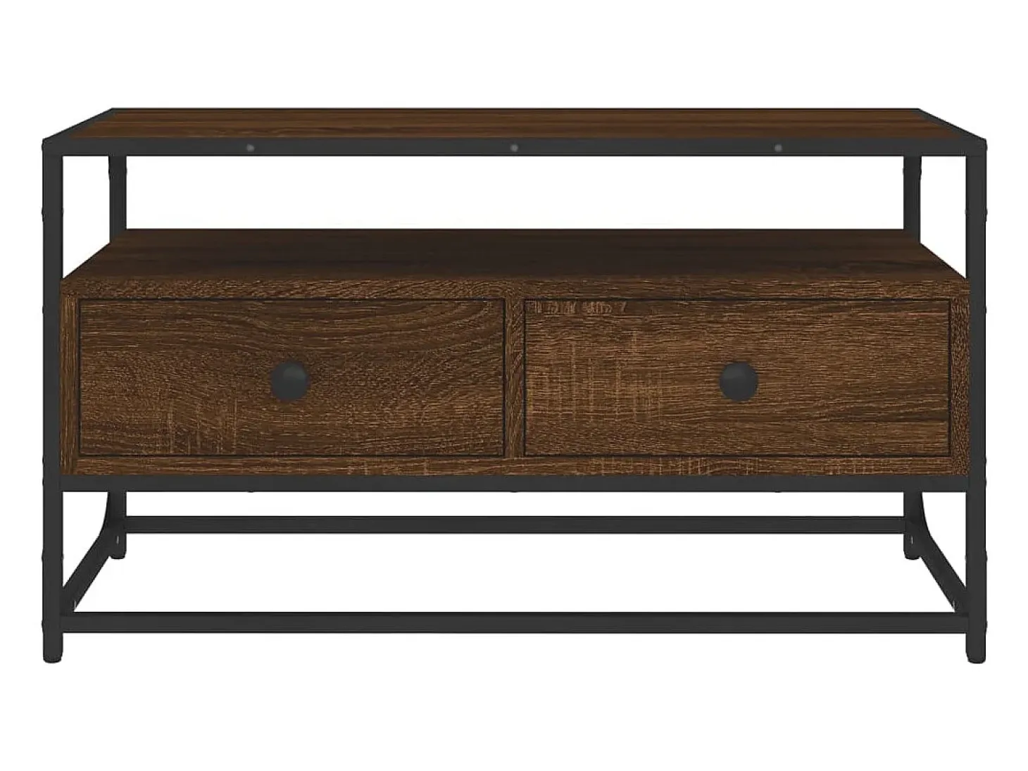 Bralir Mueble para TV madera contrachapada roble marrón 80x35x45 cm