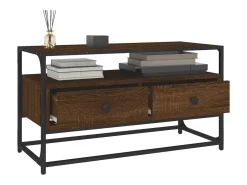 Bralir Mueble para TV madera contrachapada roble marrón 80x35x45 cm