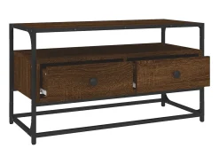 Bralir Mueble para TV madera contrachapada roble marrón 80x35x45 cm