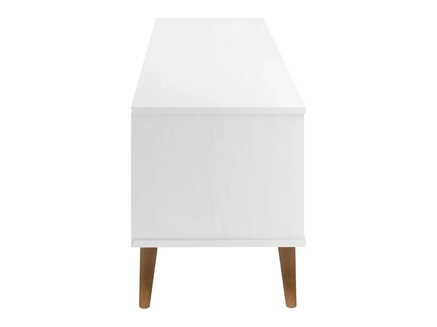 Brila Mueble de TV MOLDE madera maciza de pino blanca 158x40x49 cm