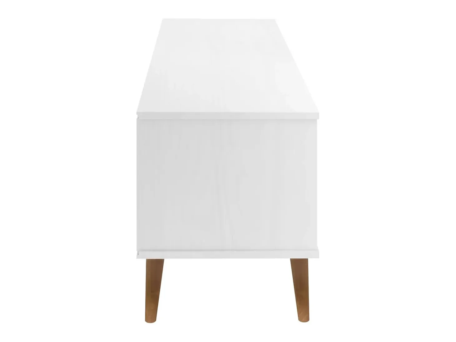 Brila Mueble de TV MOLDE madera maciza de pino blanca 158x40x49 cm