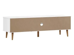 Brila Mueble de TV MOLDE madera maciza de pino blanca 158x40x49 cm