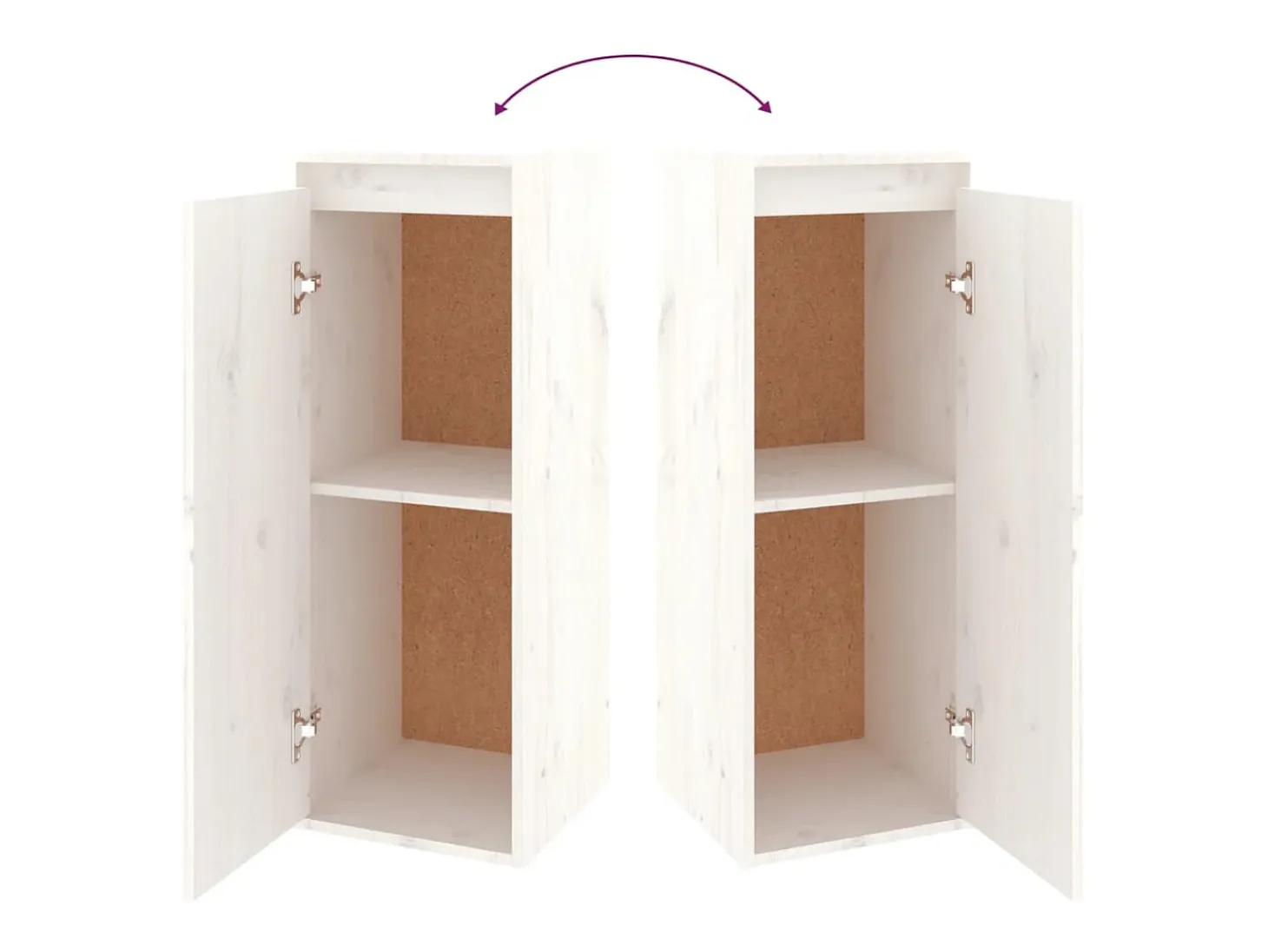 Brynjolf Muebles para TV 4 piezas madera maciza de pino blanco