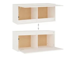 Brynjolf Muebles para TV 4 piezas madera maciza de pino blanco