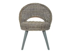Butaca de ratán kubu gris