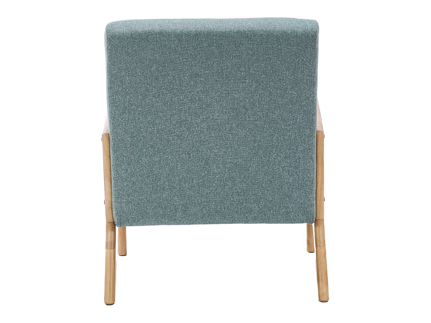 Butaca de 78x65x75 cm con estructura de madera y tela con cojín lumbar en verde Nicole