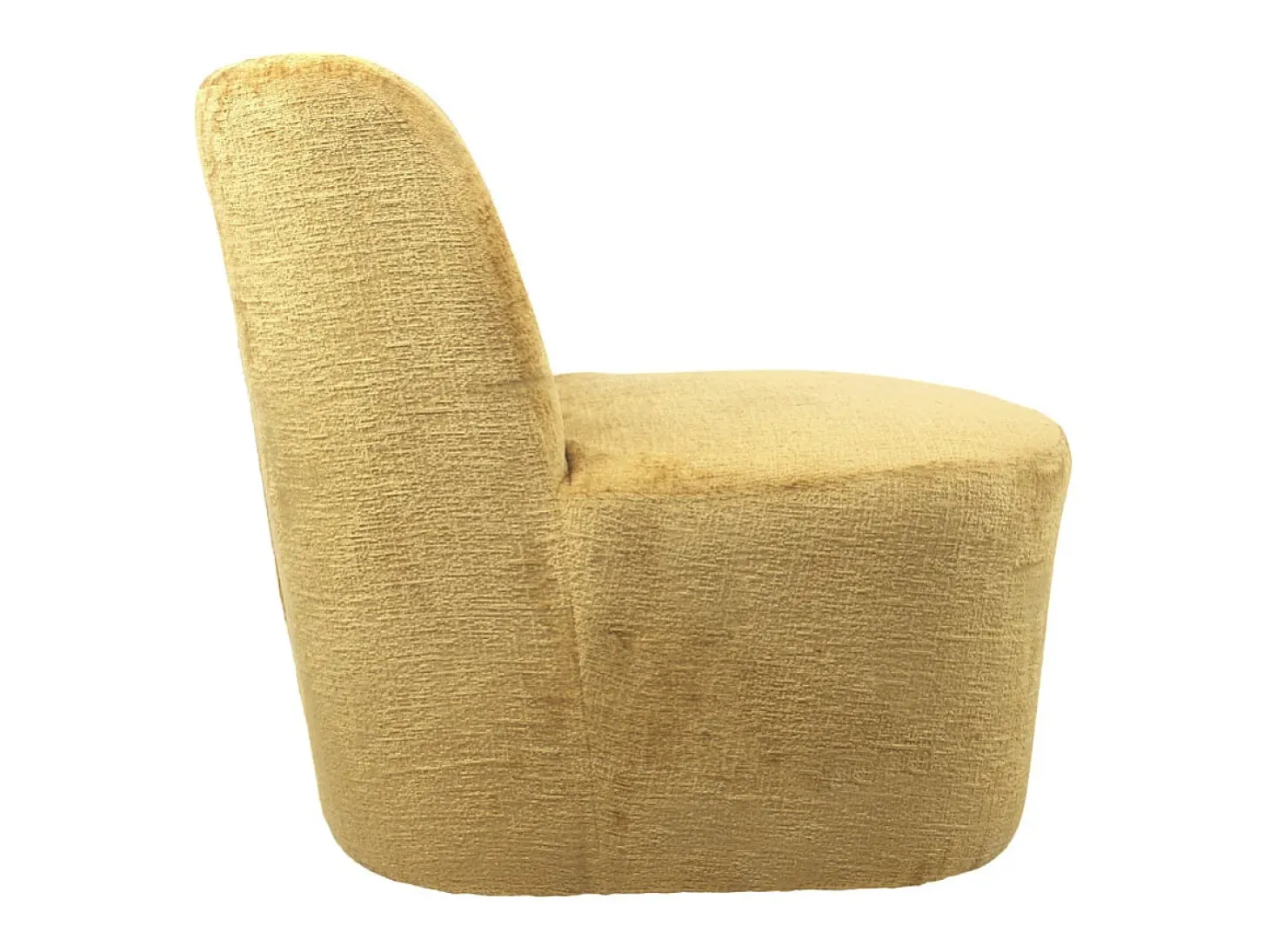 Butaca de 69x65x75 cm con mecanismo giratorio de 360º y estructura de madera mostaza Gian