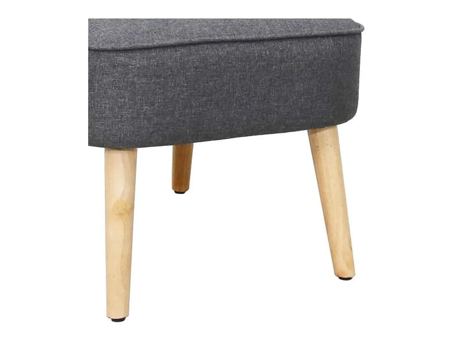 Butaca de 77x58x57 cm de tela antimanchas en color gris marengo y patas de madera Daven