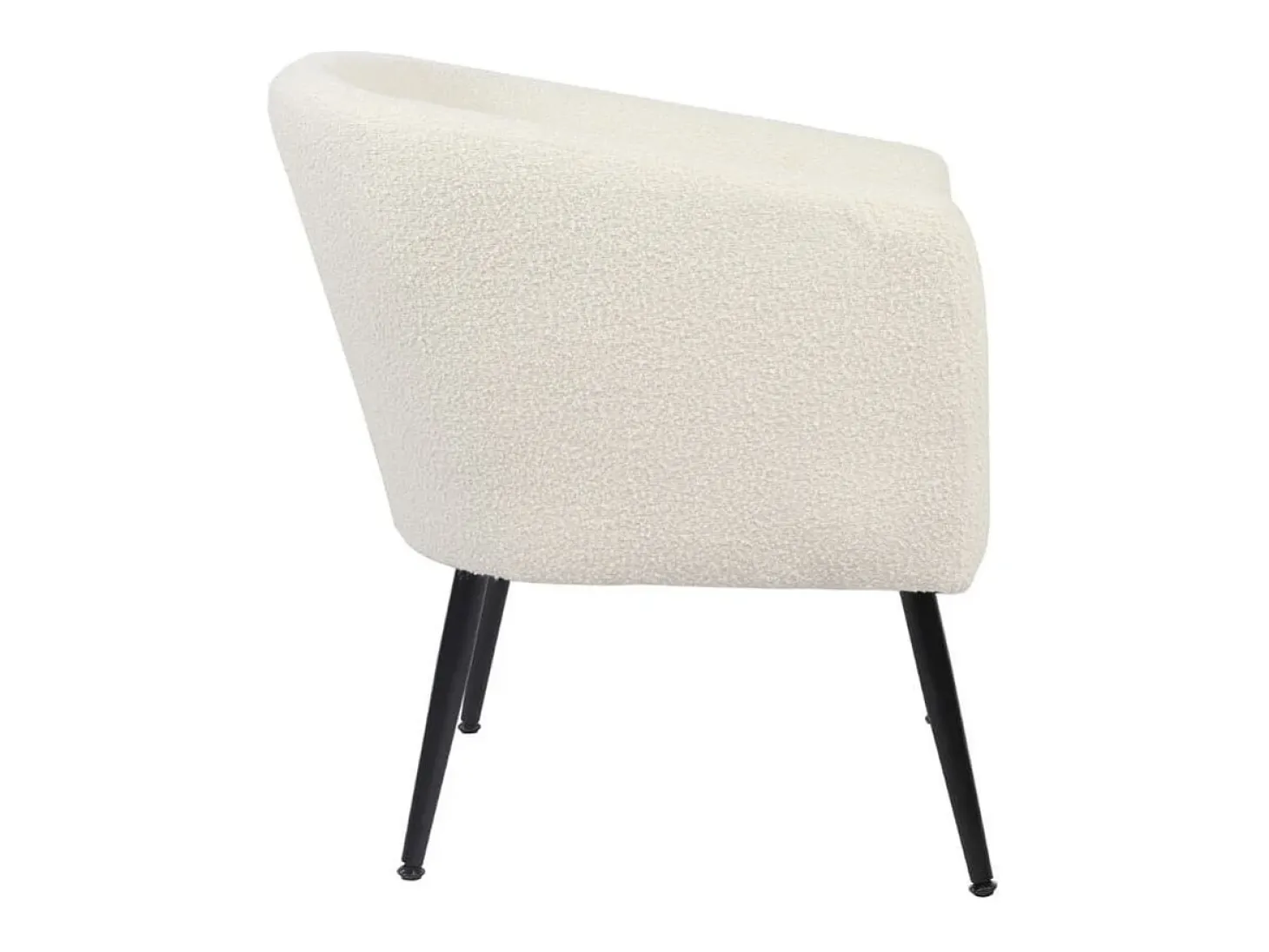 Butaca Melrose respaldo circular blanco 70x66x64 cm Adec