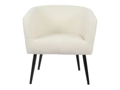 Butaca Melrose respaldo circular blanco 70x66x64 cm Adec
