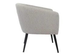 Butaca Melrose respaldo circular gris 70x66x64 cm Adec