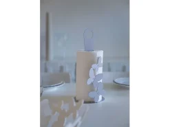 Butterfly - Portarrollos de papel beige de acero, para 3 rollos, diseño moderno, Fabricado en Italia