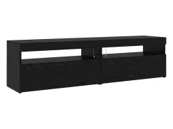 Cabinetes de Televisión 3 pcs Roble negro 290 x 36.5 x 40 cm