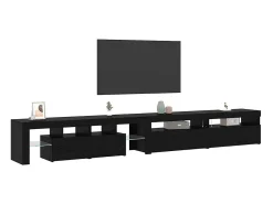Cabinetes de Televisión 3 pcs Roble negro 290 x 36.5 x 40 cm