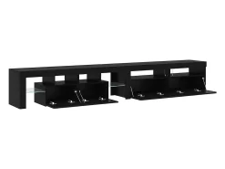 Cabinetes de Televisión 3 pcs Roble negro 260 x 36.5 x 40 cm