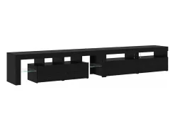 Cabinetes de Televisión 3 pcs Roble negro 260 x 36.5 x 40 cm