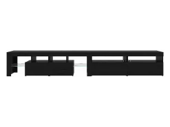 Cabinetes de Televisión 3 pcs Roble negro 260 x 36.5 x 40 cm