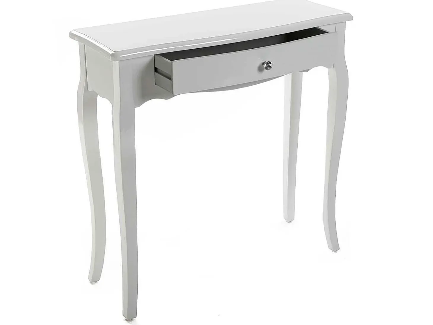 Cagliari Mueble Recibidor Estrecho para la Entrada o el Pasillo, Mesa Consola, Blanco, 80x30x80cm
