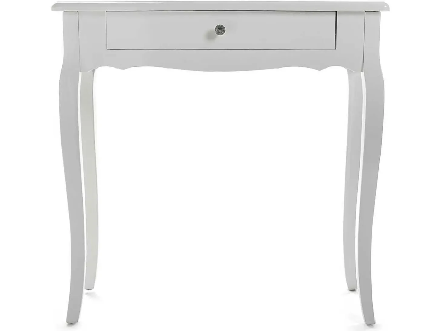 Cagliari Mueble Recibidor Estrecho para la Entrada o el Pasillo, Mesa Consola, Blanco, 80x30x80cm