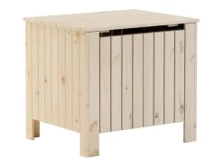 Caja de almacenaje con tapa RANA madera maciza pino 60x49x54 cm