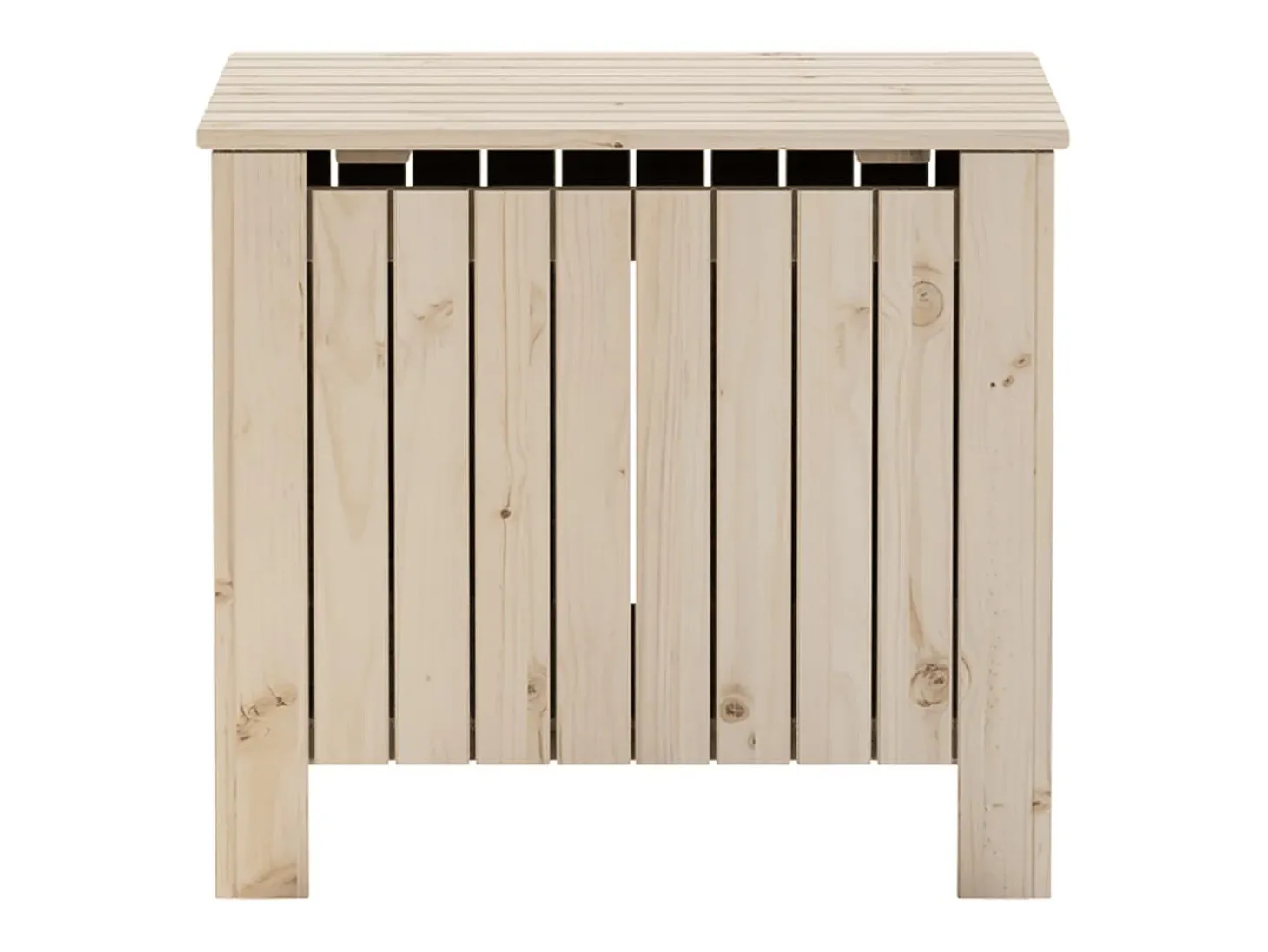 Caja de almacenaje con tapa RANA madera maciza pino 60x49x54 cm