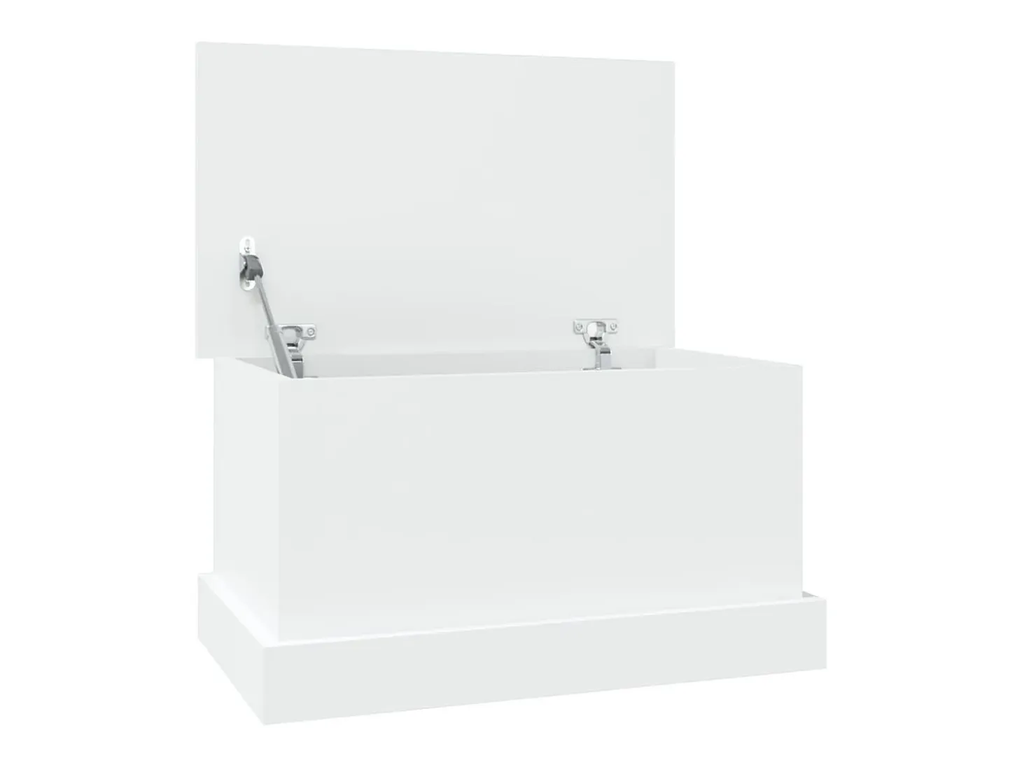 Caja de almacenaje de madera de ingeniería blanca 50x30x28 cm