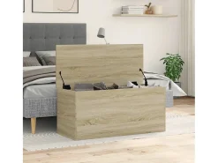 Caja de almacenaje madera ingeniería roble Sonoma 100x42x46 cm ES172026