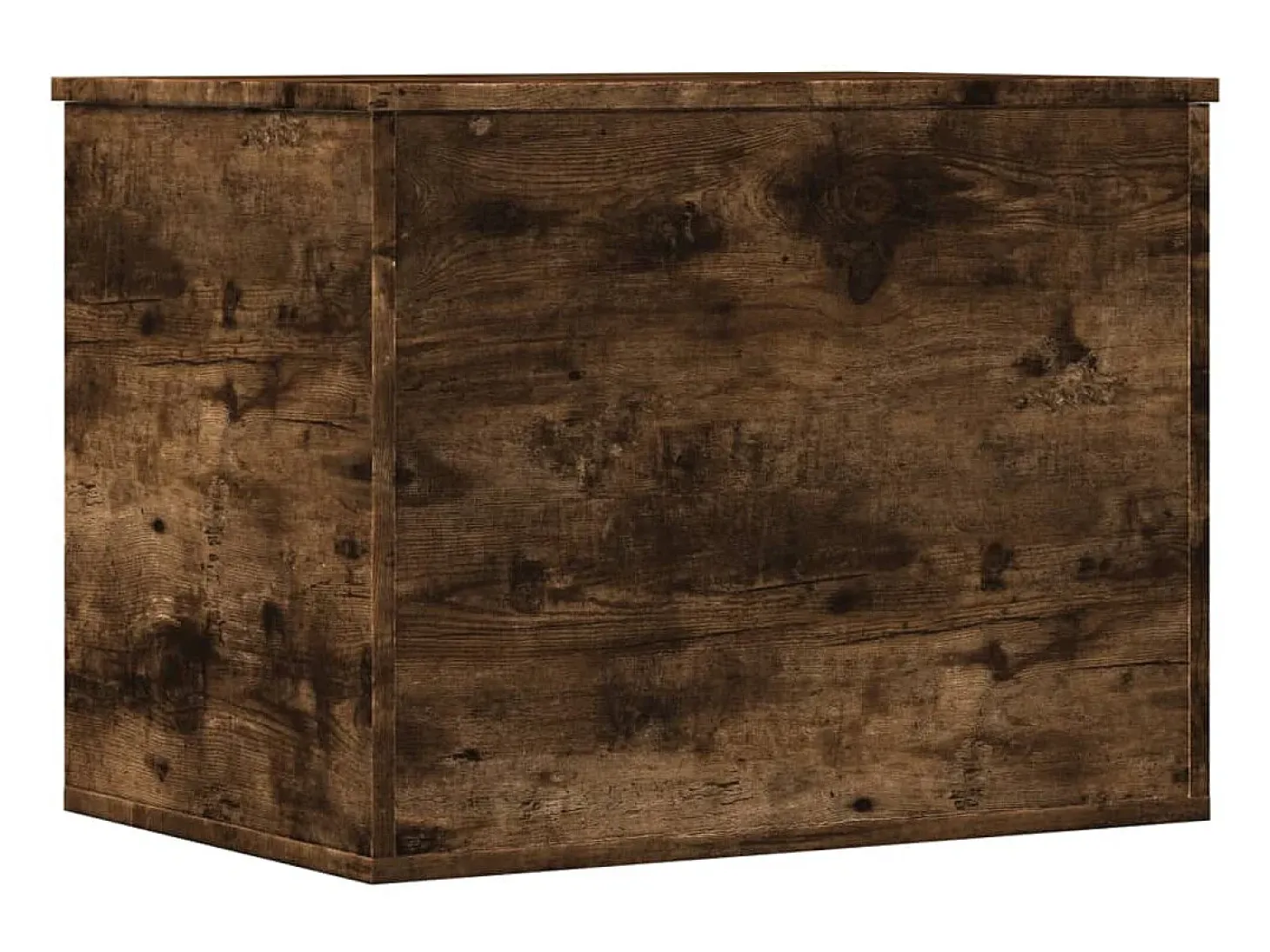 Caja de almacenaje madera ingeniería roble ahumado 60x42x46 cm ES226412