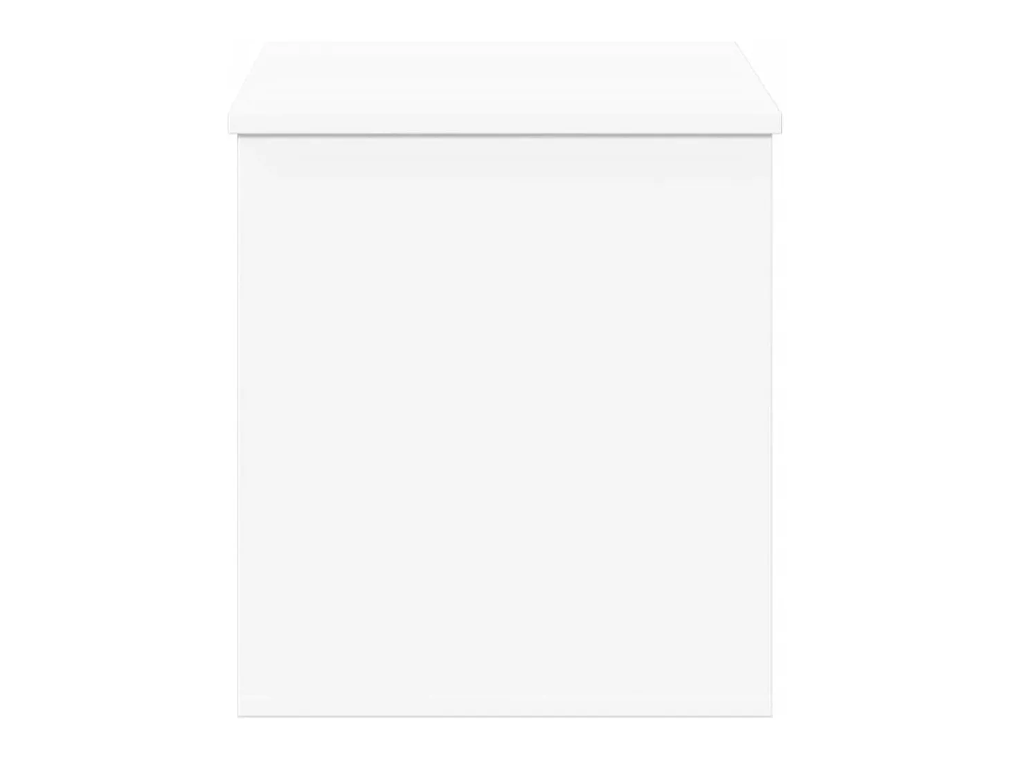 Caja de almacenaje madera de ingeniería blanca 100x42x46 cm