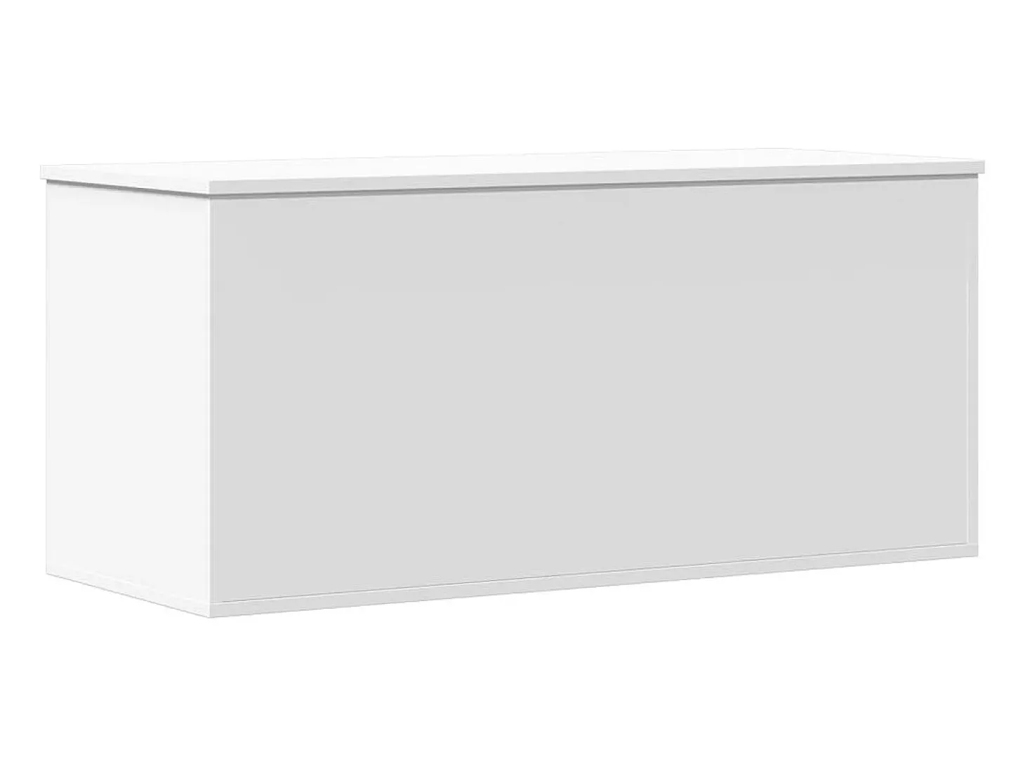 Caja de almacenaje madera de ingeniería blanca 100x42x46 cm