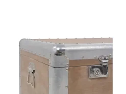 Caja de almacenaje madera maciza abeto marrón 91x52x40 cm