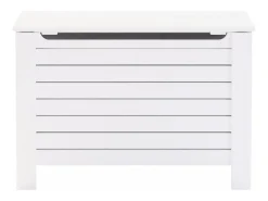 Caja de almacenaje y tapa RANA madera maciza blanca 100x49x54cm ES873595