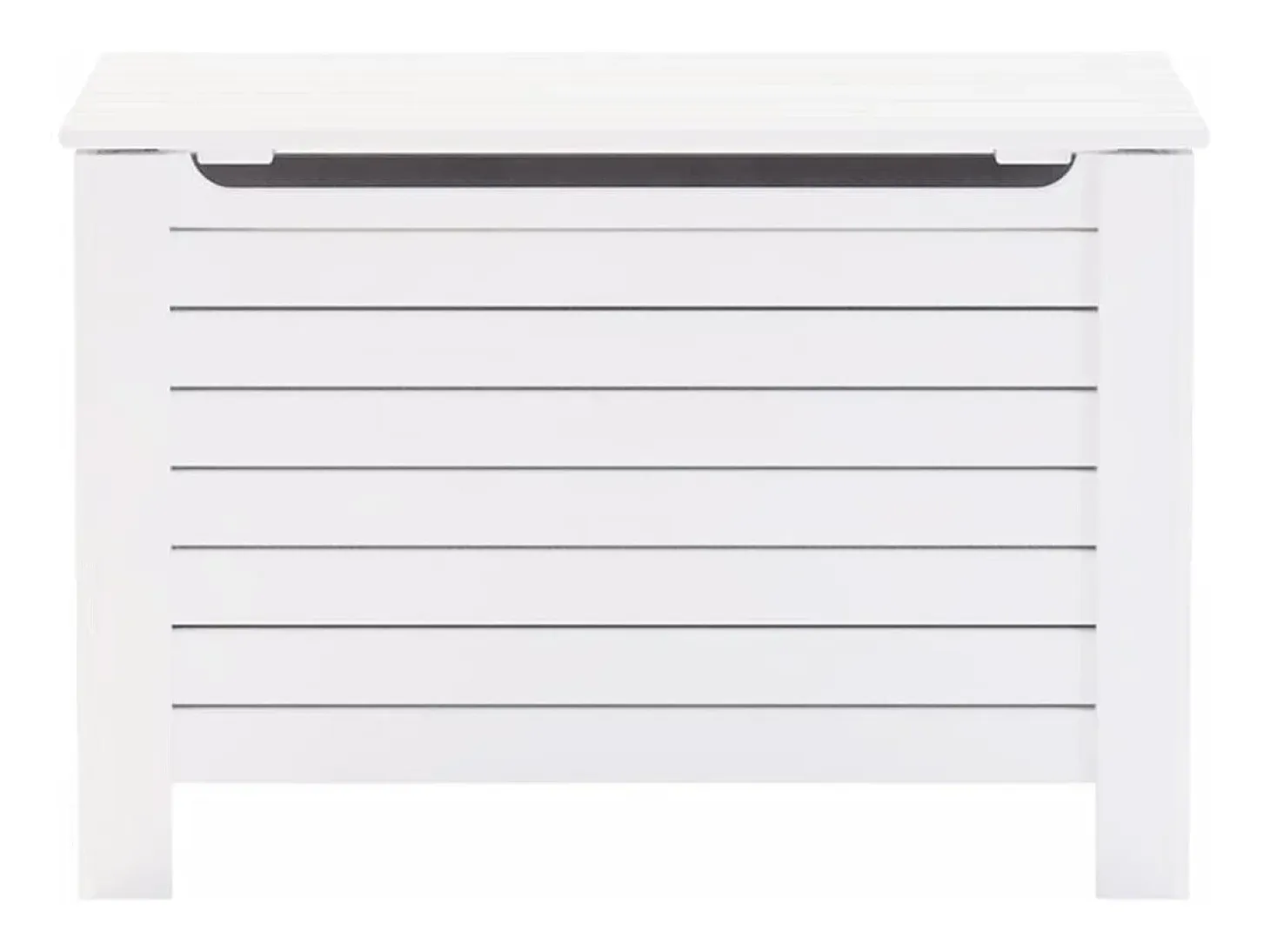 Caja de almacenaje y tapa RANA madera maciza blanca 100x49x54cm ES873595