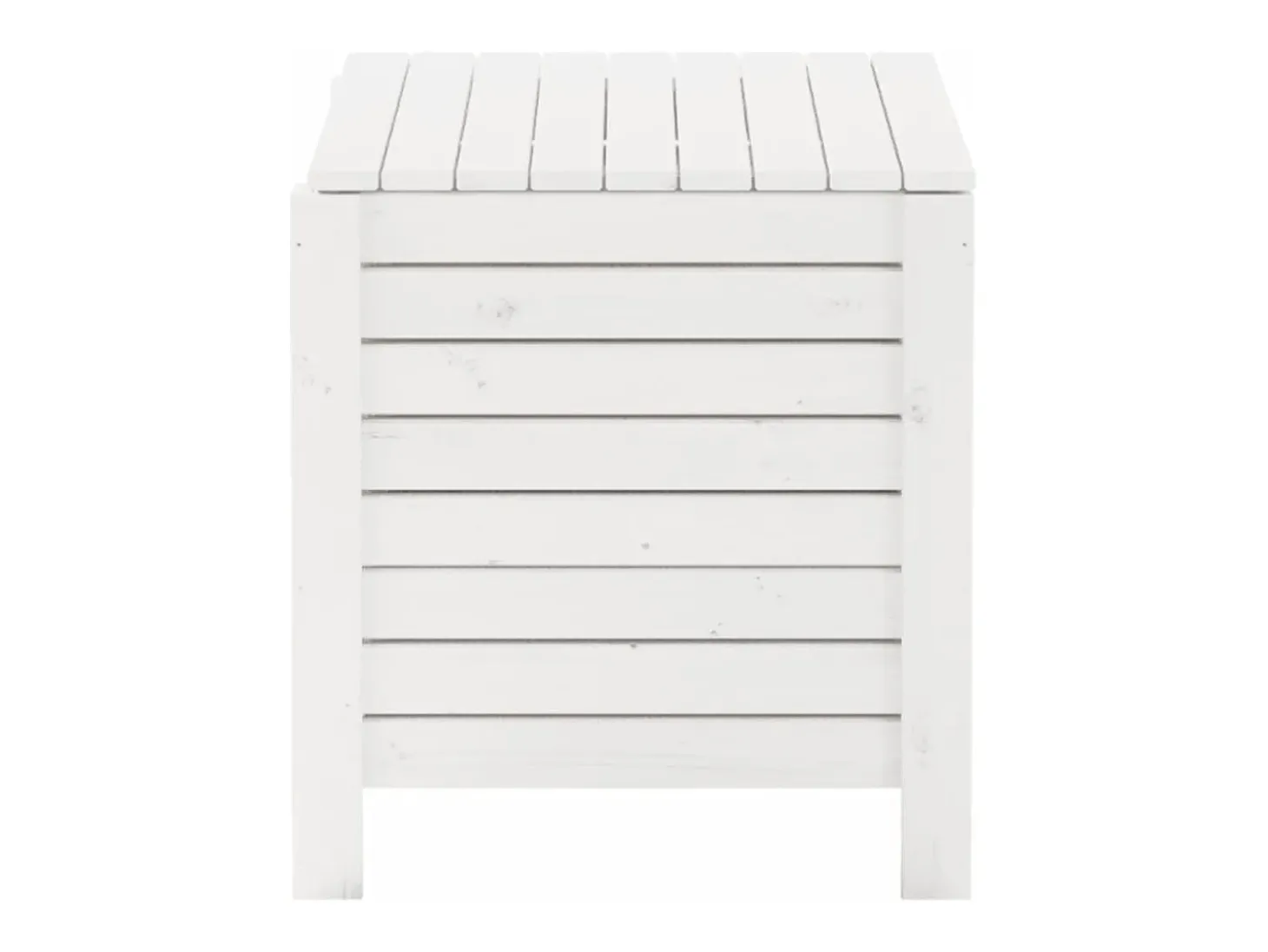 Caja de almacenaje y tapa RANA madera maciza blanca 100x49x54cm ES873595
